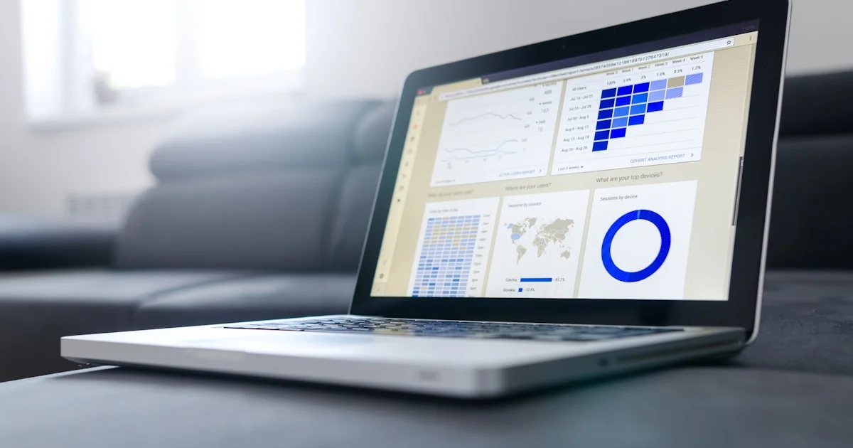 Personne analysant des statistiques de site web en baisse sur écran, diagnostic performance